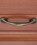 Antique Bronze Cabinet Pulls Set Of 4 Arch Style Kitchen Cabinet Handles Installed on Wooden Drawer
