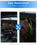 Ford F-150 8mm Vacuum Line Kit 5 Piece Replacement Hoses installed on 1992 to 1996 engines, showing colored silicone hoses.