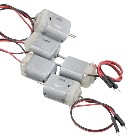 10 Pcs DC Motors 1.5V To 6V Type 130 Tiny Miniature Electric Motors With Male Dupont Jumper Wires For Arduino Projects