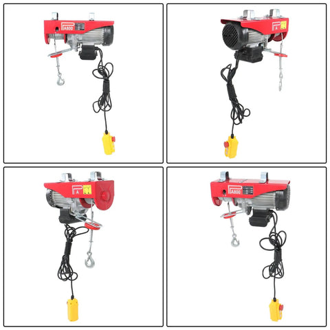Heavy Duty 1760 Lb Electric Hoist With Remote Control 110V Overhead Winch Steel Cable Built For Industrial Warehouses Construction Sites