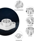 Pair Of SHF40 Aluminum Shaft Support Brackets For 40mm Linear Rails Plug And Play Design Built Tough For 3D Printers And Robots Rock Solid Bearing showing aluminum bracket with strong accuracy and service life.