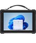 Rugged 10.1 inch Windows 11 Pro tablet with IP68 durability, Intel N5100 chip, hand strap for outdoor crews.