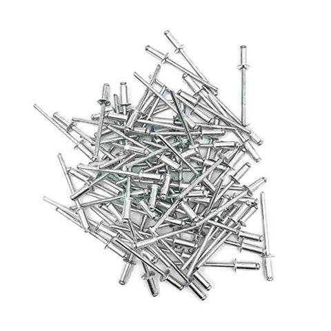 385 Piece Aluminum Dome Head Pop Rivets Kit For M3.2 And M4 Open End, pile of silver rivets