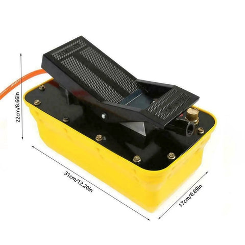 Hustle Ready Heavy Duty Pneumatic Hydraulic Foot Pump Packed With 2.3 Liter Air Tank And 3/8 Inch Npt Connectors Engineered Smooth For Tough Workshop Crimping Projects