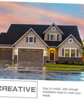 Suburban home with double garage showcasing modern design and heavy duty garage door hinges for enhanced security and durability.