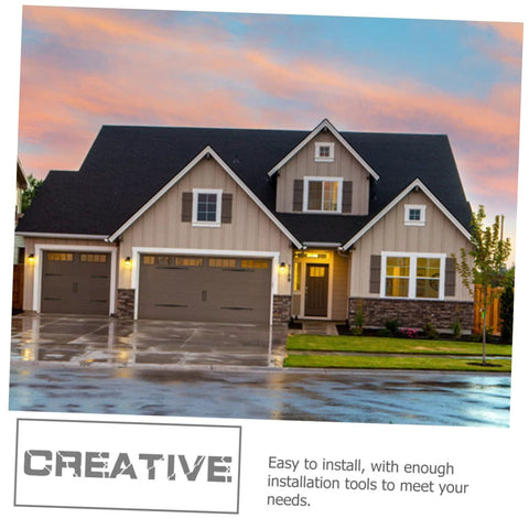 Suburban home with double garage showcasing modern design and heavy duty garage door hinges for enhanced security and durability.