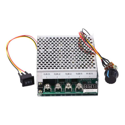 DC Motor Speed Controller With Digital Display, Reversible Drive, 10V-55V, 60A Heavy-Duty Unit For Industrial Automation And DIY Projects