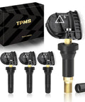 433MHz TPMS Tire Pressure Sensor Kit Fits Silverado 1500 2500 3500 Traverse Blazer Sierra 4 Pack Plug And Play Direct Fit OE Style Replacement for Tire Monitoring System black sensors with box