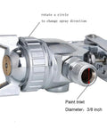 Close-up of R77P Pro Grade Heavy Duty Pressure Feed Paint Sprayer adjustable spray direction and paint inlet