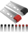 Heavy Duty Sliding Barn Door Wheels And Silent Nylon Rollers With Built Tough Cold Rolled Steel Frame, red and black rollers.