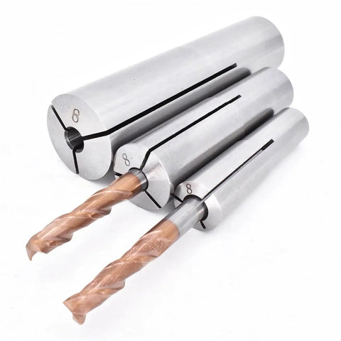 Heavy Duty Collet Chuck Holder Kit Featuring 65Mn Steel MT2 MT3 MT4 Taper Cone With M10 M12 M16 Springs For Tight Milling Grip, showing drill bits.