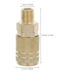 Heavy Duty Quarter Inch NPT Quick Connect Coupler Set For Air Compressors 12 Piece Industrial Pneumatic Fittings Kit With Cast Steel Self Sealing Joints Smooth Gas Flow Male End Pro Grade Spray, brass coupler dimensions