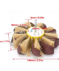 Heavy Duty Sisal Buffing Wheel With 6Mm Shank for metal polishing, 140mm diameter, designed for effective deburring tasks.