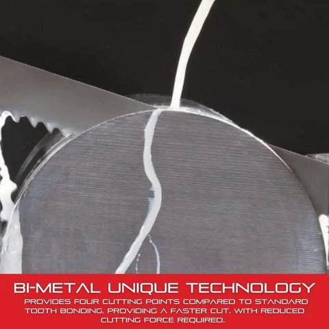 Intenss Bi Metal Band Saw Blade With M42 HSS Cutting Edge For Contour And General Purpose Cutting, A Real Workhorse For Five Foot Four And A Half Inch Length, Half Inch Wide, 0.025 Inch Thick, Fourteen Teeth Per Inch