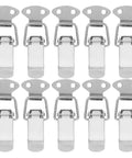 Grab This Sweet 10 Pack Stainless Steel Toggle Latches For Toolboxes And Cases! Silver toggle latches for secure toolbox closure.