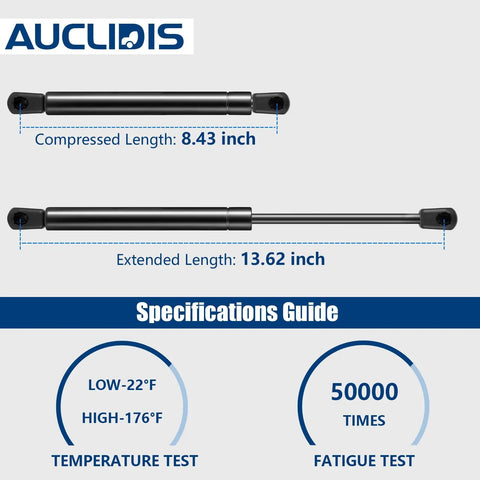 Front Hood Lift Support Struts for Dodge Charger 2011-2020 Sedan and Chrysler 300 2011-2022, specifications guide by Auclidis