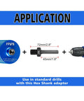 2 Pack Core Drill Bit Adapters 5/8-11 Thread To 3/8 Inch Triangle Shank Heavy Duty Conversion For Diamond Hole Saws