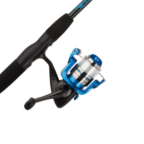 Navigator Spincast Fishing Combo 6 Ft Two Piece Rod Ambidextrous With Blue And Red Color Mix Pre Spooled 6 Lb Monofilament