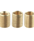 Shift Knob Thread Adapter Kit, 3 Pieces, Aluminum Alloy Nut Inserts M10x1.25 M10x1.5 M8x1.25, Gold Finish, close-up view