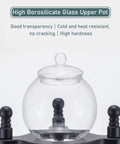 Craft Your Perfect Chilled Cup With This Sleek Glass Cold Brew Drip Tower Featuring Precision Flow Valves And A Solid Wood Base. Borosilicate glass upper pot.