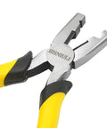Snap plier from 900 Piece Wire Cage Clips Kit with silver jaws and yellow handles for securing wire in home, barn, or farm use.