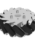 127mm Omni Directional Wheel Kit For Dope DIY Education Robots, Low Noise, Aluminum Alloy with 12 rubber rollers, 45kg load