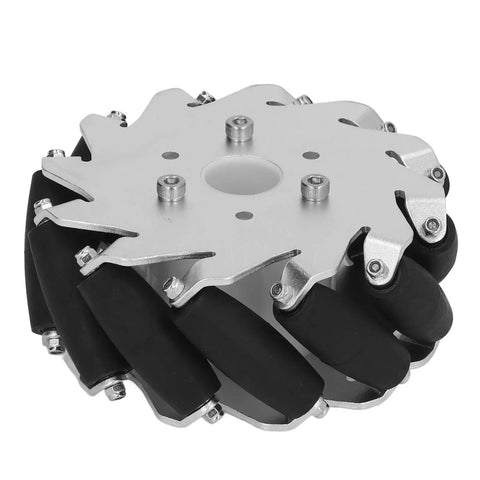 127mm Omni Directional Wheel Kit For Dope DIY Education Robots, Low Noise, Aluminum Alloy with 12 rubber rollers, 45kg load
