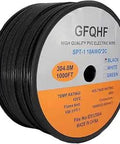 1000ft SPT-1 Black Electrical Wire UL Listed 18 AWG 2 Conductor Zip Cord spool, flexible PVC insulated for DIY projects