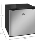 Keep Your Stash Ice Cold With This Sick 1.1 Cu Ft Countertop Freezer That Masters Tiny Spaces For Dorm Rooms And Apartments While Delivering Crisp Adjustable Cooling And Modern Silver Style, shown with dimensions.
