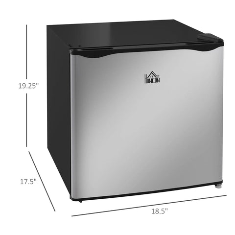 Keep Your Stash Ice Cold With This Sick 1.1 Cu Ft Countertop Freezer That Masters Tiny Spaces For Dorm Rooms And Apartments While Delivering Crisp Adjustable Cooling And Modern Silver Style, shown with dimensions.