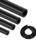 High Performance Black Silicone Vacuum Hose Kit Featuring 4 Pcs Durable Automotive Tubing With Precise 5/32 In To 15/32 In I.D Sizes Perfect For Engine Intake Lines And Windshield Washer Systems That Handle Up To 130 PSI Max Pressure Like A Boss Without, four black silicone hoses and coiled tube