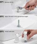 Level Up Your Bathroom Vibe With This Dope Set Of Ceramic Cat Toilet Bolt Covers And Floor Screw Caps Rust Proof Maximalist Accent For Hiding Ugly Base Screws Forever, installation steps with tools.