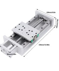 Precision Electric Linear Rail Guide Boasting Two Hundred Millimeter Stroke Length powered by heavy duty 1605 ballscrew with integrated limit switches.