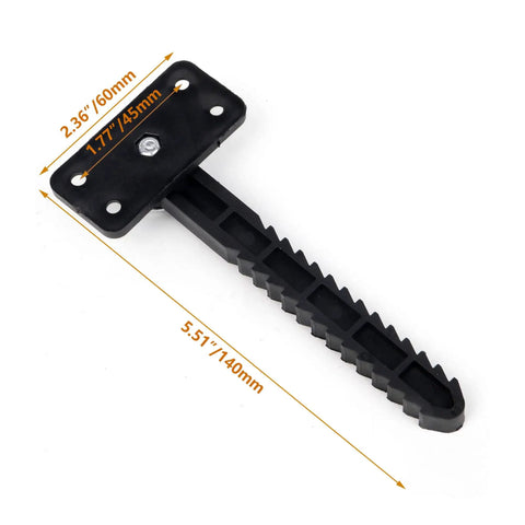 Black plastic bracket from Six Pack Invisible Couch Connectors And Clamps For Sectionals Heavy Duty Plastic Furniture Brackets