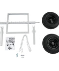 Heavy Duty Log Dolly With Chain For Big Wood 1600 Lb Capacity Skidder Built From All Steel With Rust Resistant Coat Easy Load And Move Timber Ideal For Logging Firewood And Yard Work parts kit with steel frame, chain, and 16-inch wheels