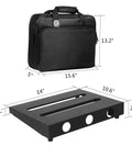 Sturdy 14 By 10.6 Inch Guitar Pedal Board With Carry Bag Angled Eight Degrees For Easy Access Fits Six To Eight Effects Pedals Steel Construction