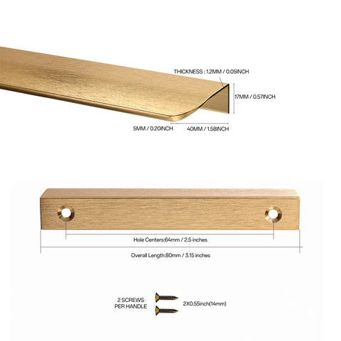 No Sweat Mounting For Heavy Duty Aluminum Finger Pulls 2 Pack Top Shelf Cabinet And Wardrobe Drawer Hardware Sleek Matte Finish With All Screwage Included For Fast Room Revamps