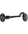 Heavy Duty 4.5 Inch Black Wrought Iron Swivel Style Hook And Eye Door Latch With Mounting Hardware For Rustic Colonial Look