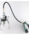 No Fuss Heavy Duty 5 Ton Manual Hydraulic Split Bearing Puller With Pump, showing two three jaw extractor and hydraulic pump.