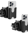 Two Pack Cup Holder Attachment For Strollers Walkers Wheelchairs And Bikes And Scooters With Built In Phone Holder And Adjustable Clip