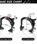 All In One Bicycle Brake Set For Front And Rear Caliper Brakes With Aluminum Alloy Levers Includes Inner And Outer Cables And Brake Housings For Kids Bikes BMX And Child Bikes Easy Install And Smooth Braking Performance with size chart