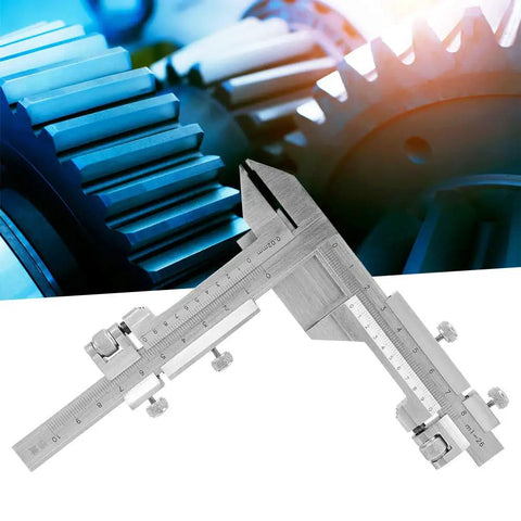 Gear Tooth Vernier Caliper With Stainless Steel Build, Dual Perpendicular Vernier Scales, Altitude Slide Marking Ruler