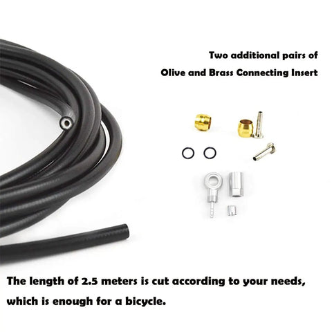 2500mm Bicycle Hydraulic Disc Brake Hose Kit for Shimano BH90 System With Banjo Adapter Cut To Fit Length aluminum connectors
