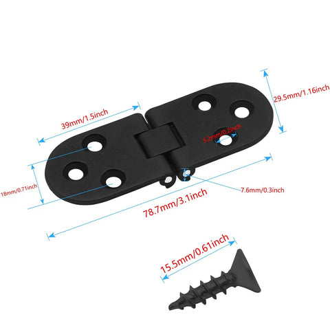 Badass Black Butler Tray Hinges Heavy Duty Folding Flip Top Hardware For Cabinet And Dresser Fix Premium Steel Build dimensions 78.7mm x 29.5mm.