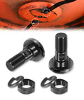 Rotary Cutter Blade Bolt Kit For Secure Attachment 2 Pack Replacement Fits Bush Hog Howse HICO Models Includes One And One Eighth Inch Fine Thread Bolts Nuts Washers, black steel bolts and nuts
