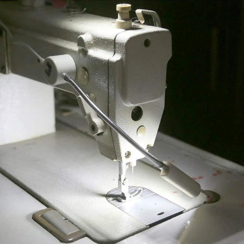 36 LED Gooseneck Sewing Machine Light With Magnetic Base Eye Friendly Bright White Lamp For Lathes Drills And Workbenches Flexible Neck That Will Not Flicker Great For Precision Details And Long Projects attached to sewing machine.