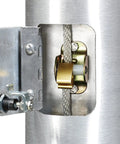 Heavy Duty Cam Cleat Assembly For Internal Halyard Flagpole - Replacement Cam Style Locking Cleat With Galvanized Housing, fits 5/16" rope