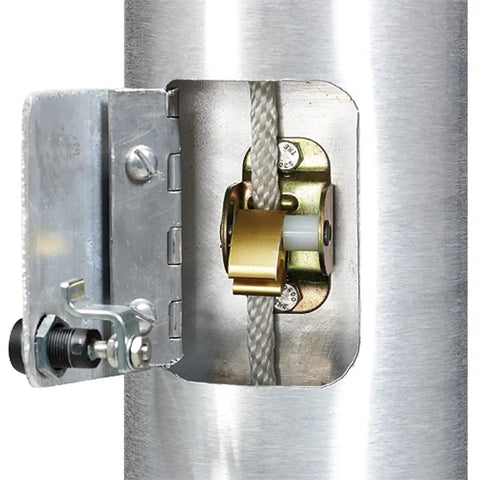 Heavy Duty Cam Cleat Assembly For Internal Halyard Flagpole - Replacement Cam Style Locking Cleat With Galvanized Housing, fits 5/16" rope