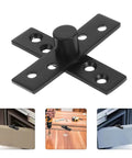 Hidden Door Pivot Hinges 360 Degree Heavy Duty Concealed Floor Pivot for Wooden Cabinets and Secret Doors in black steel