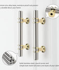 Front view of 10 Pack Brushed Nickel And Gold Cabinet Pulls For Kitchen Cabinets And Furniture 3 Inch Two Tone Drawer Pulls